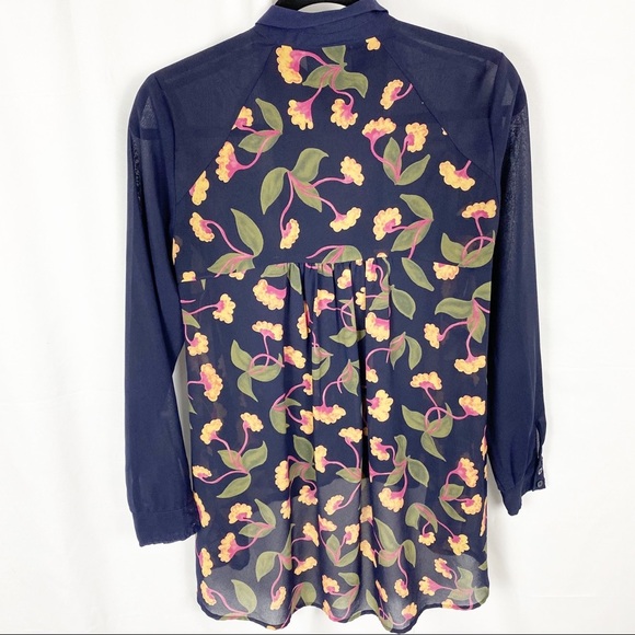 MAEVE Anthropologie Floral Print Long Sleeve Top - Picture 5 of 5